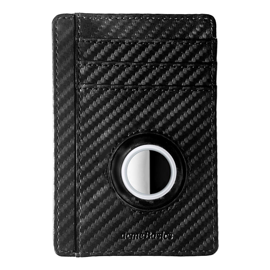 AcmeBasics Minimalist Card Holder with Built-in AirTag Holder Slim RFID blocking