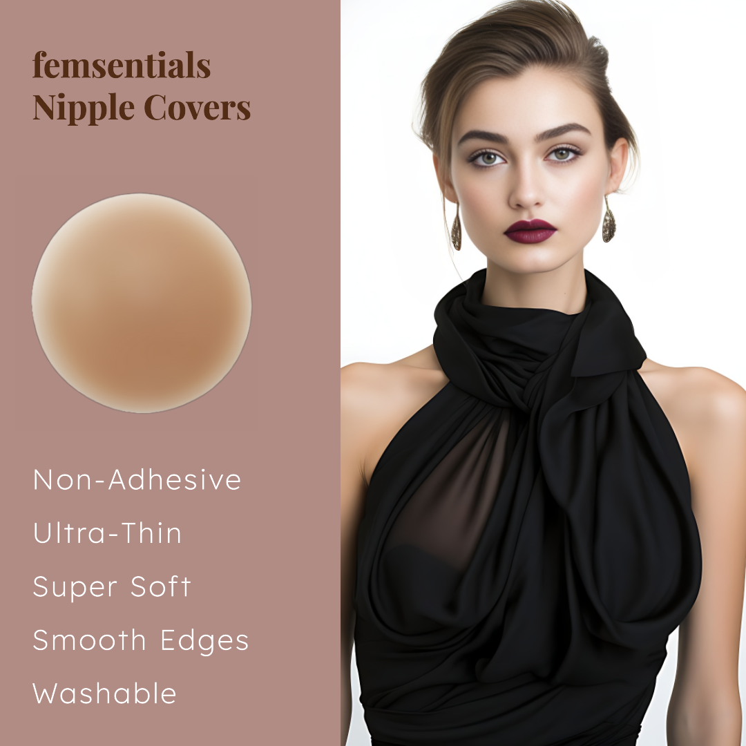 Nipple Cover Pasties by femsentials. Soft Gentle Reusable Waterproof & Self Adhesive