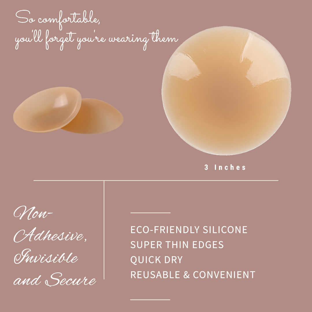Nipple Cover Pasties by femsentials. Soft Gentle Reusable Waterproof & Self Adhesive