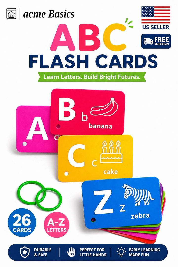 Silicone Alphabet Flash Cards for Toddlers – 26 Letters